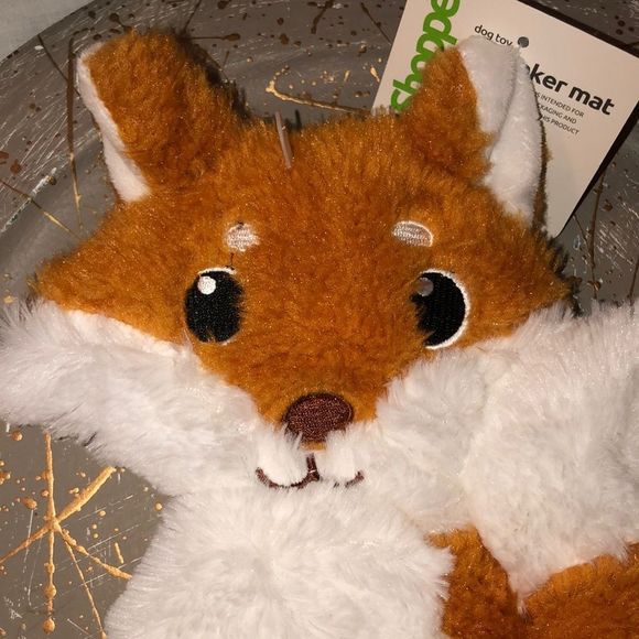 PetShoppe Cutest Fox Squeaker Mat Dog Toy White Rust Brown Black NWT - Picture 4 of 10